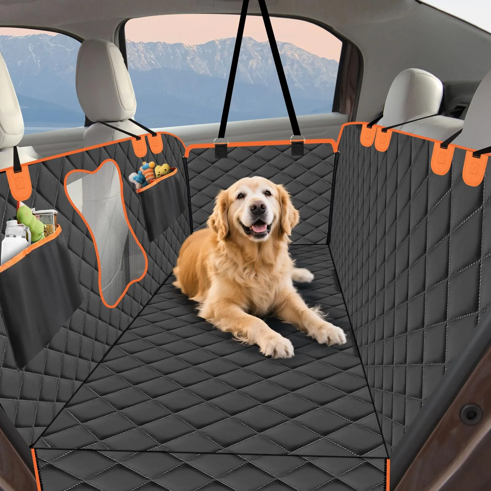 Vortix Coprisedile Auto Per Cani – Il Miglior Compagno Di Viaggio, Ti Consente Di Lavare L'auto Meno Spesso E Protegge Gli Interni Dell'auto Da Macchie, Graffi E Peli Di Animali Domestici - immagine 1