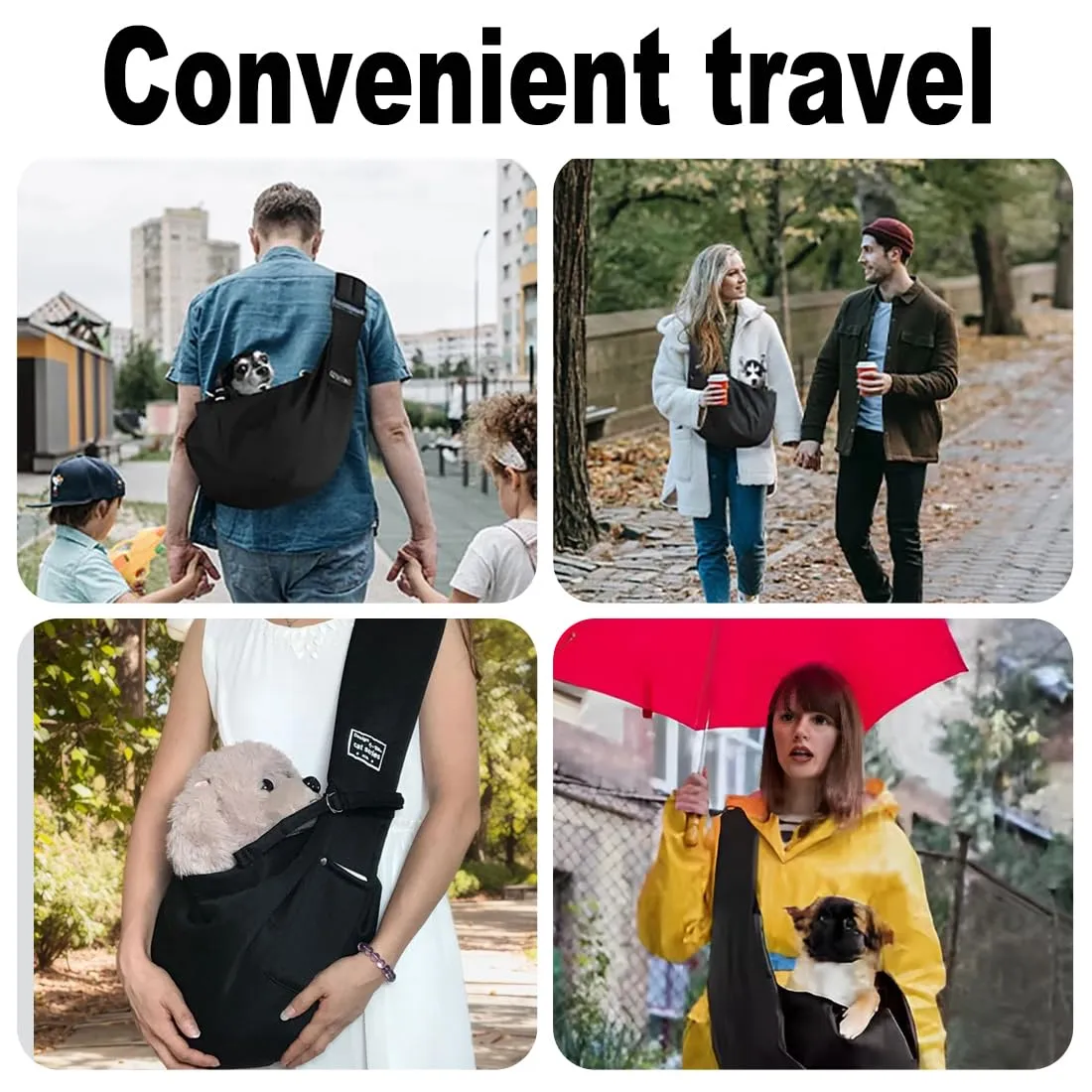 GNHG Borsa da Viaggio per Cani, Regolabile Borsa da Viaggio per Cani Piccola, per CaneGatto Fino a 7.5 KG, per Viaggio, Ciclismo, Passeggiata - immagine 6