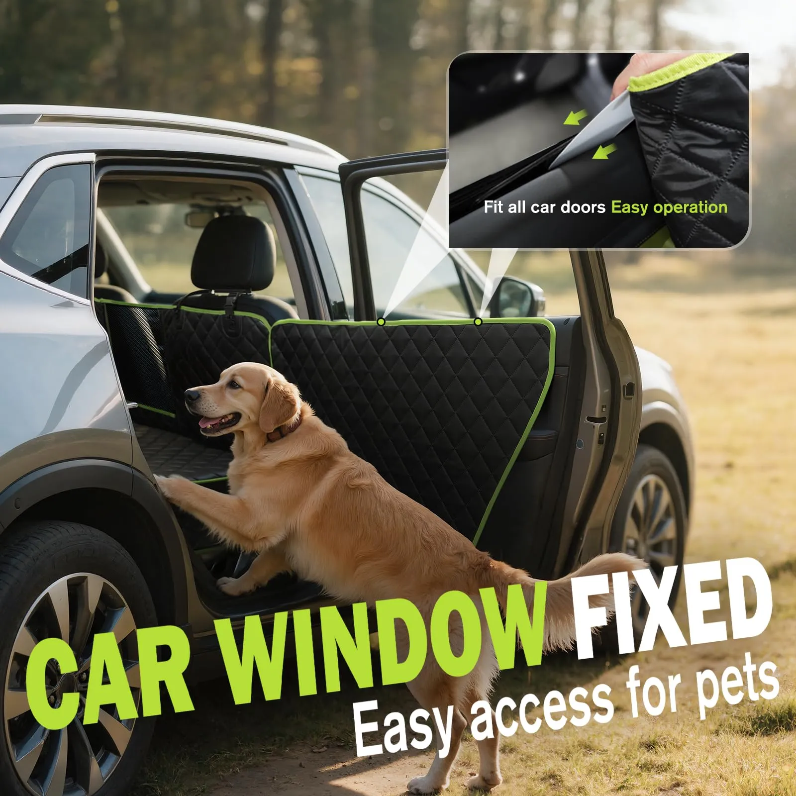Pecute Coprisedile Auto per Cani in Pelle PU con Fondo Rigido - immagine 2