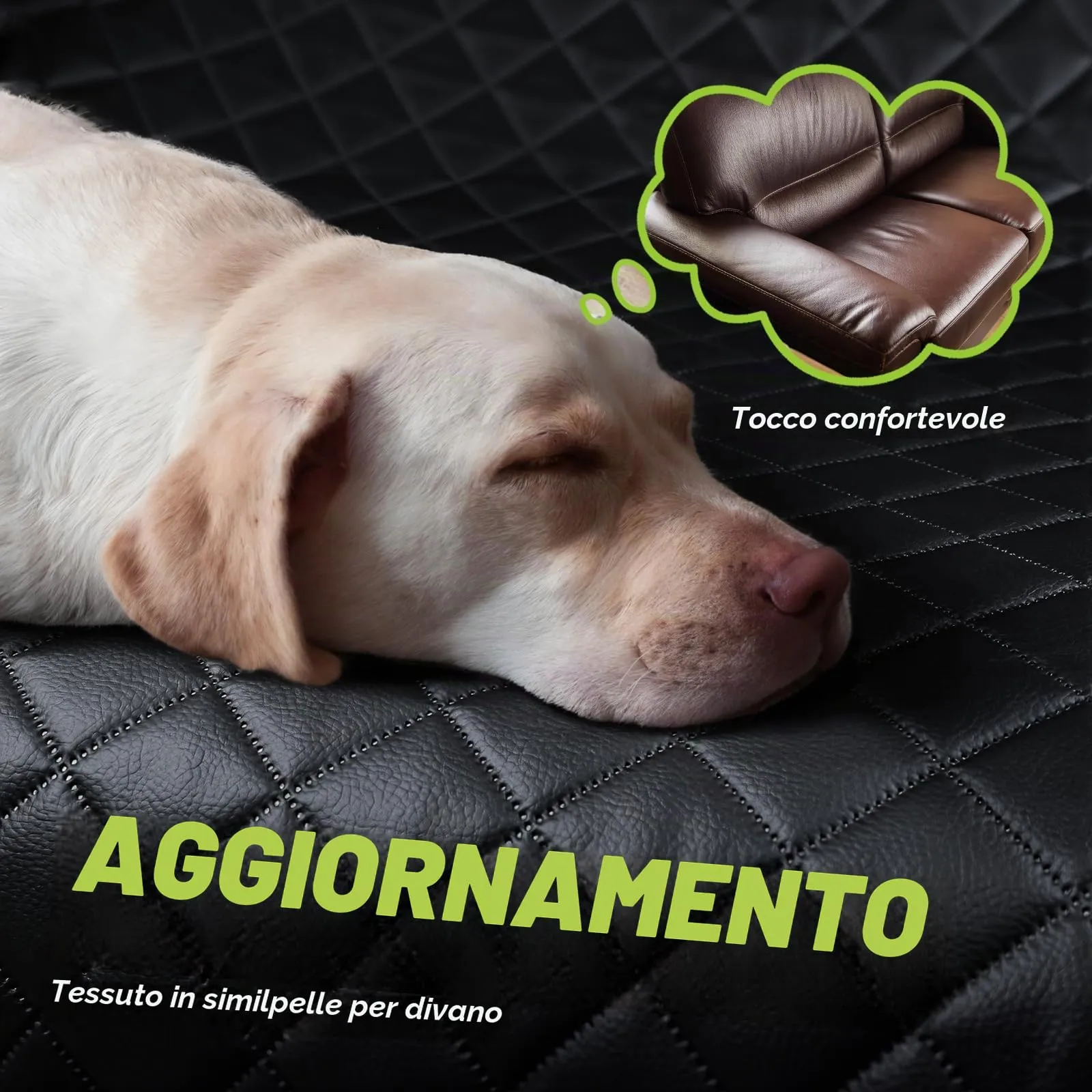 Pecute Coprisedile Auto per Cani in Pelle PU con Fondo Rigido - immagine 4