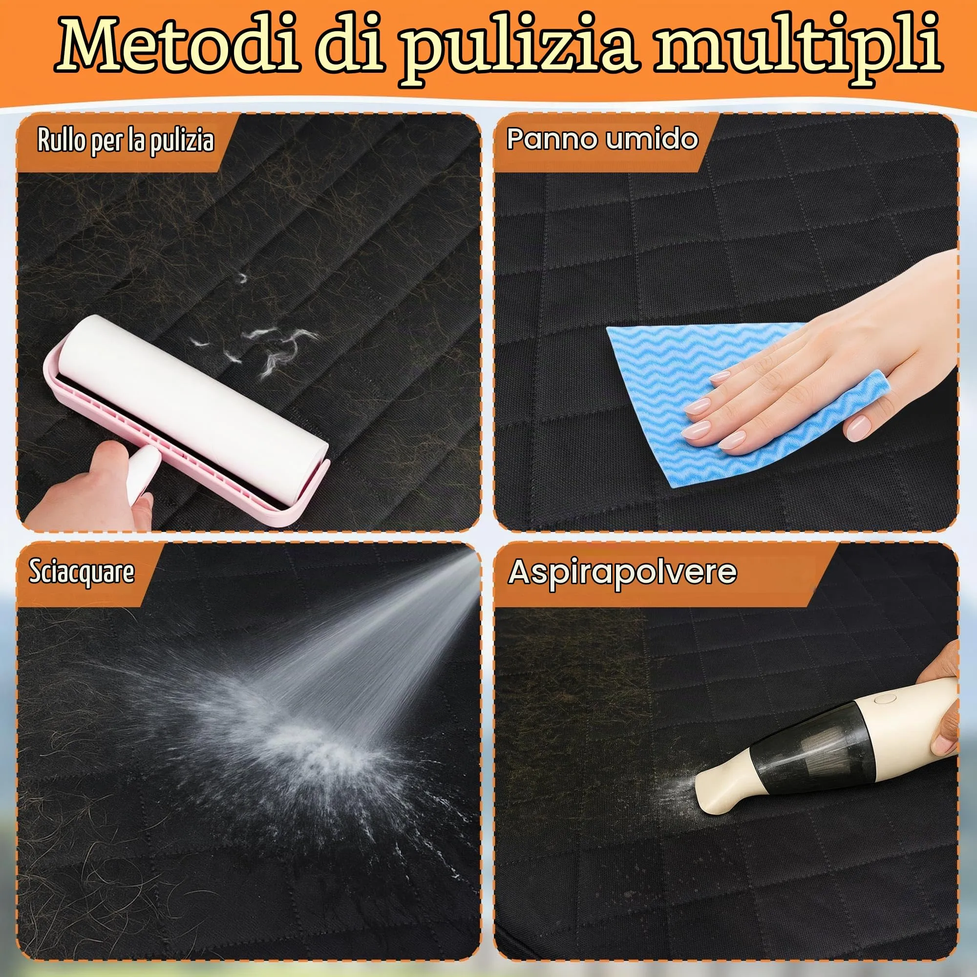 TORVEN Telo Auto per Cani - Telo Bagagliaio Auto Per cani con Protezione Laterale e Paraurti,Impermeabile & Antiscivolo & Graffi & Resistente,Telo Cane Auto Bagagliaio Facile da Pulire - immagine 6