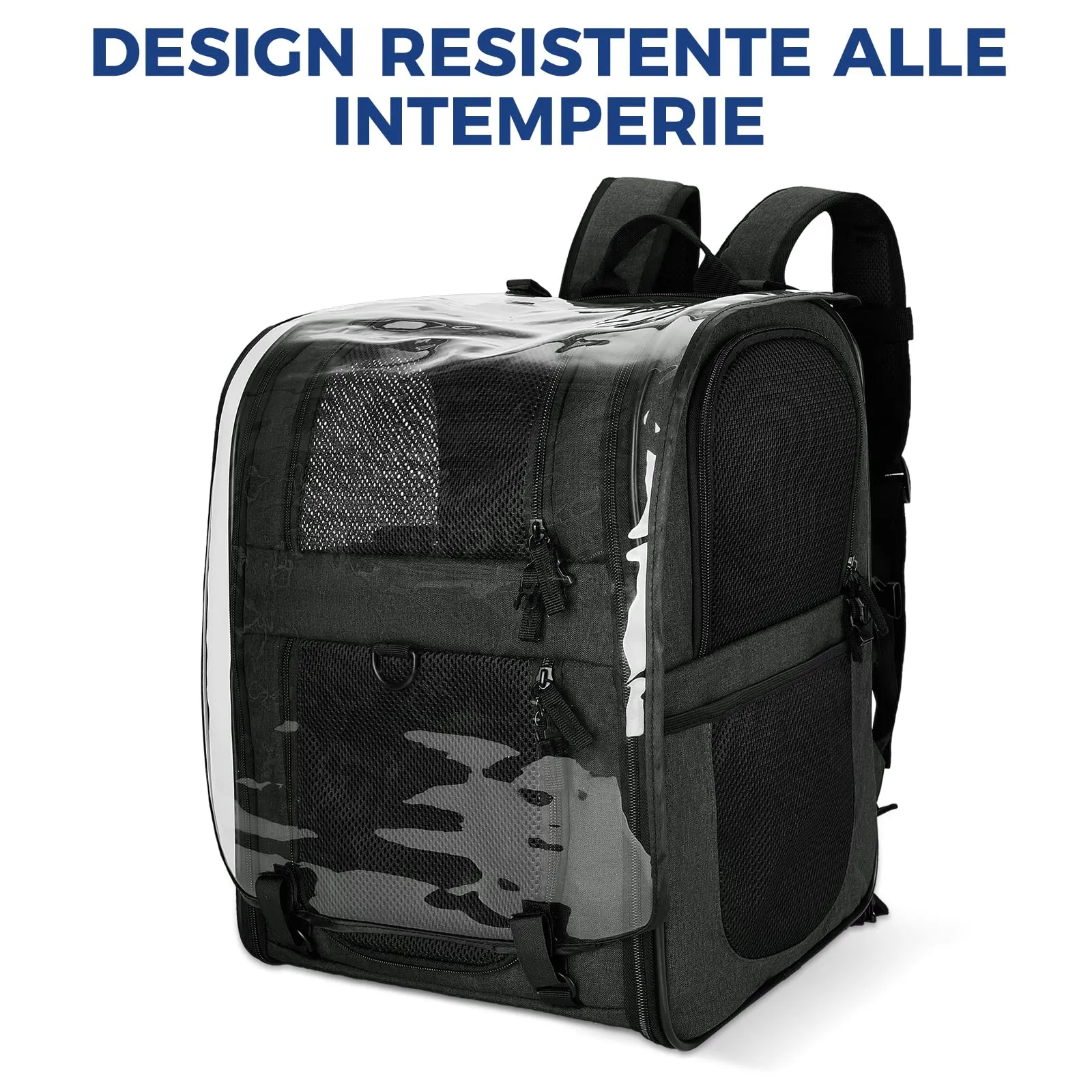 Apollo Walker Mochila extensible para gatos y perros negra Nero - immagine 4