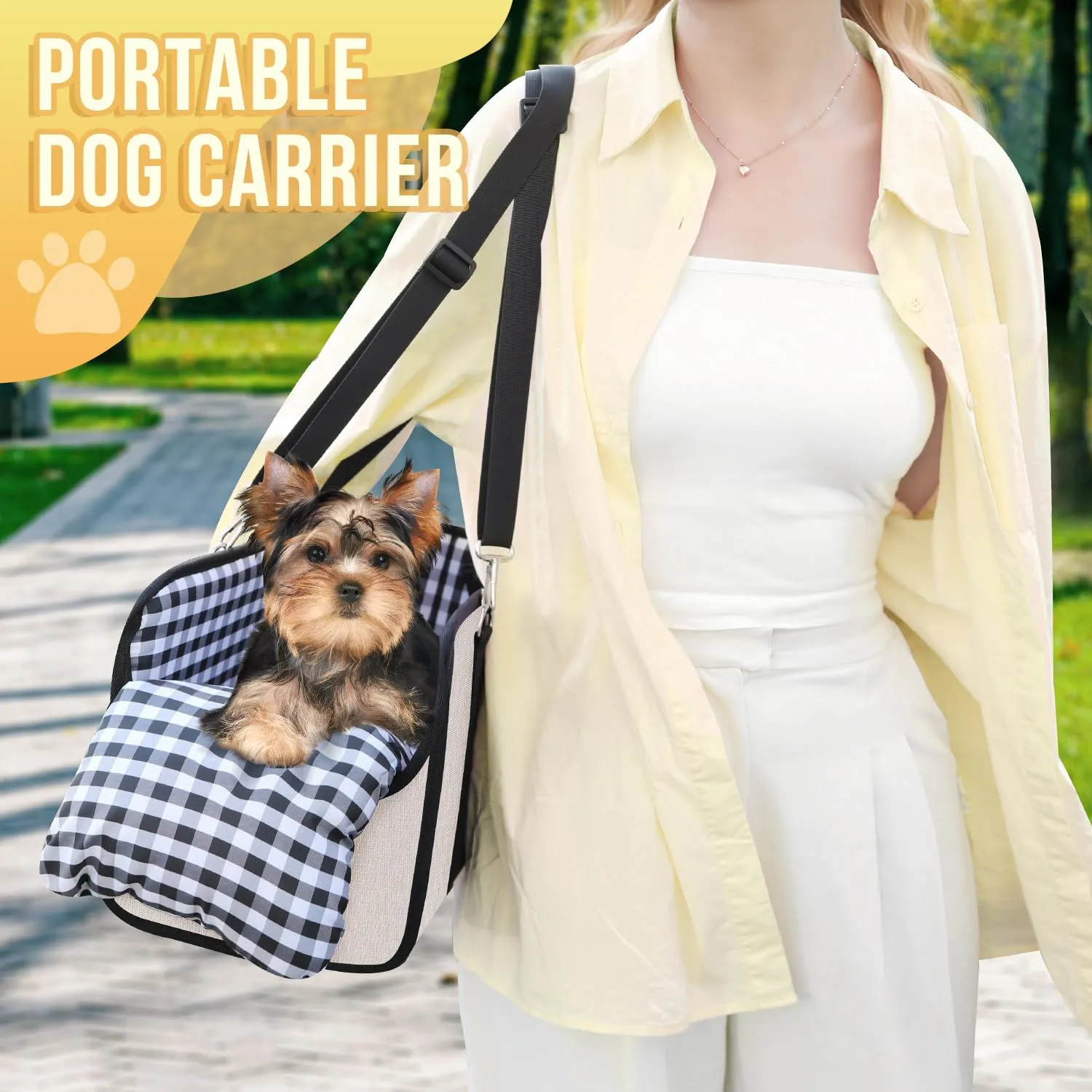 SlowTon Seggiolino Auto per Cani Console, Seggiolino Rialzato per Animali con Cintura di Sicurezza e Cuscini Morbidi, Consolle Centrale Anti-Crollo con Supporto Staccabile, Trasportini Portatili - immagine 6