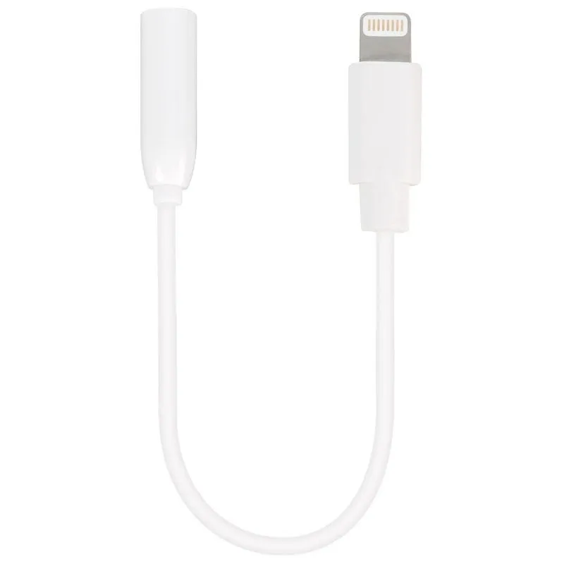 Adattatore audio Vivanco Lightning maschio a jack femmina da 3,5 mm da 10 cm bianco - immagine 1