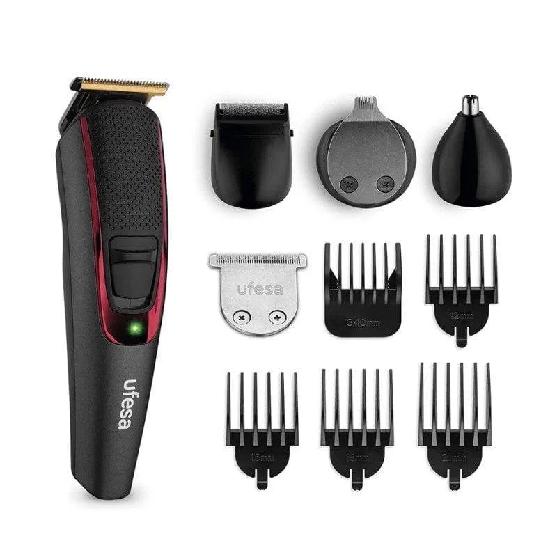 Tagliacapelli Multifunzione Ufesa Titanium Pro GK6950 Senza Fili 13 Lunghezze 120min 4 Pettini - immagine 1