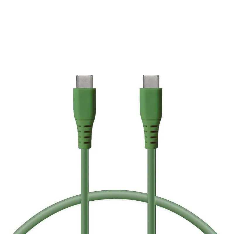 Cavo di ricarica ultra veloce Ksix USB-C/USB-C 65 W 1 m Verde - immagine 1