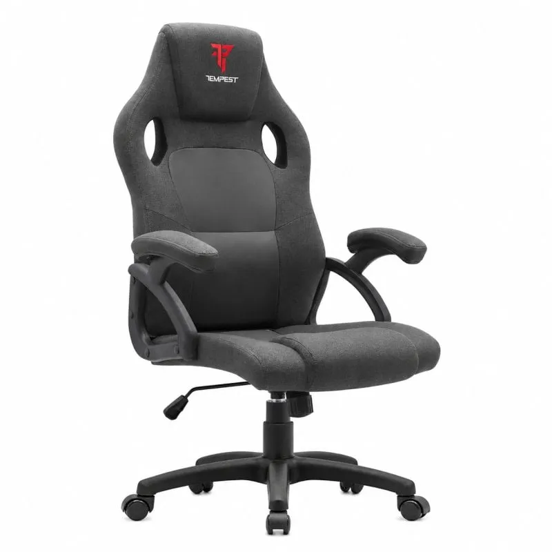 Sedia da gaming Tempest Discover nera, in tessuto traspirante - immagine 1