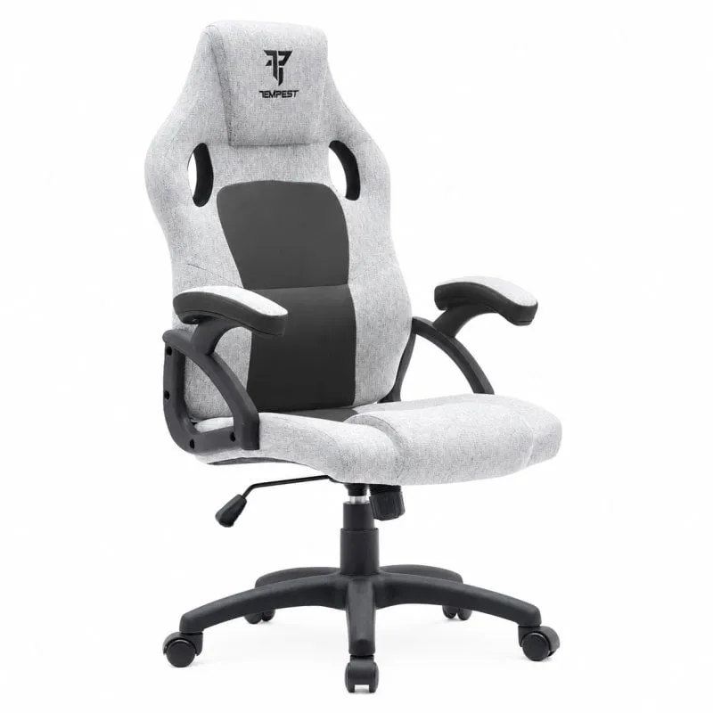 Sedia da gaming Tempest Discover Grigio/Nero Tessuto traspirante - immagine 1
