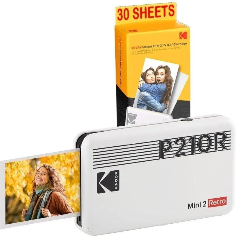 Stampante Fotografica Sublimazione Bluetooth Kodak Mini 2 Retro portatile 4Pass - immagine 1