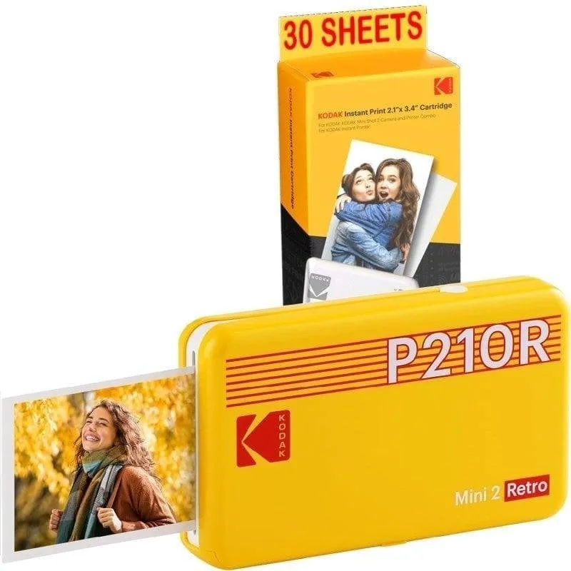 Stampante fotografica portatile Bluetooth Kodak Mini 2 Retro P210R batteria ricaricabile - immagine 1