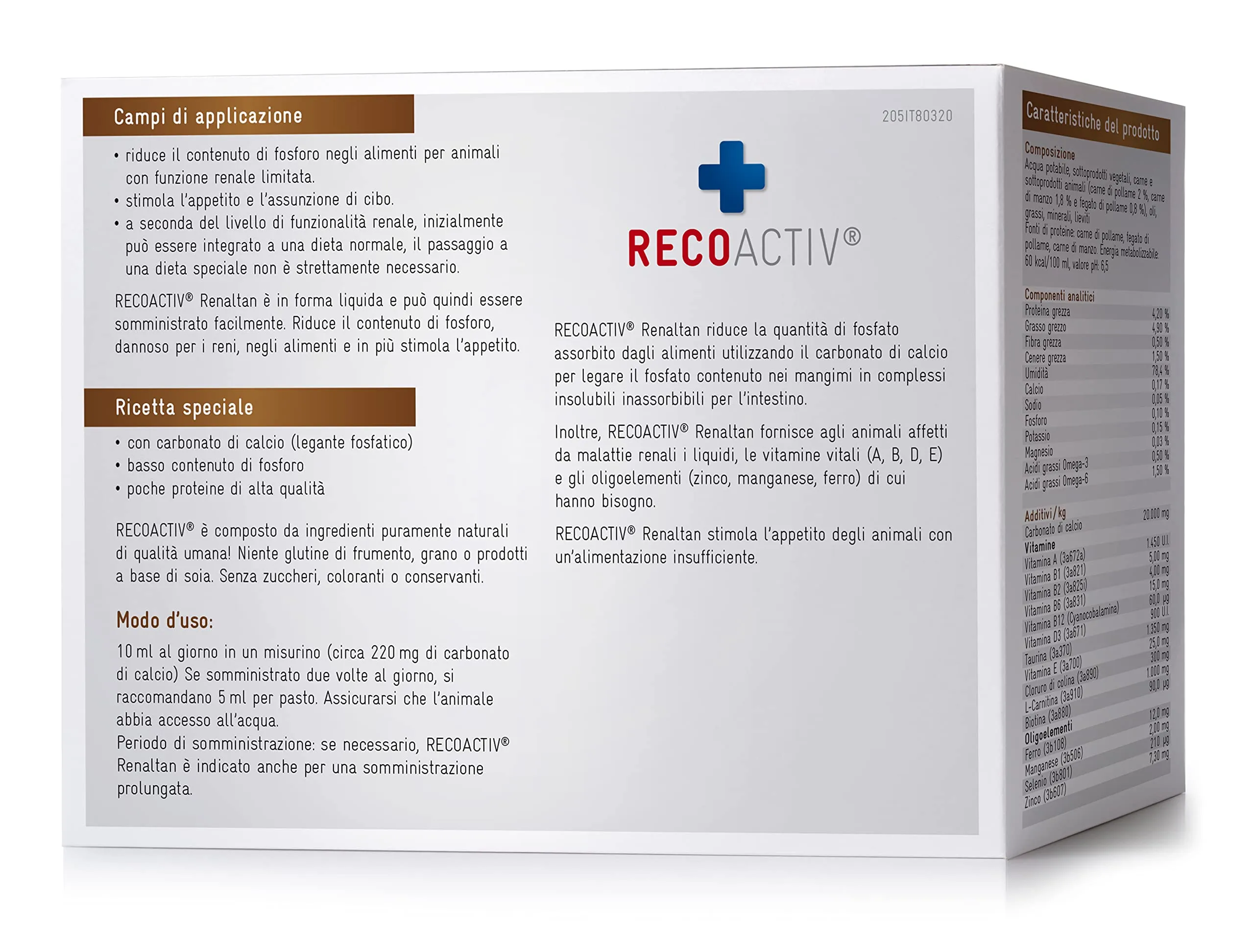 RECOACTIV Tonico Renaltan per Gatti, 3 x 90 ml, integratore Alimentare con chelante di fosfati per ridurre Il Contenuto di fosfato nell’Alimentazione in Caso di insufficienza renale o IRC. - immagine 2
