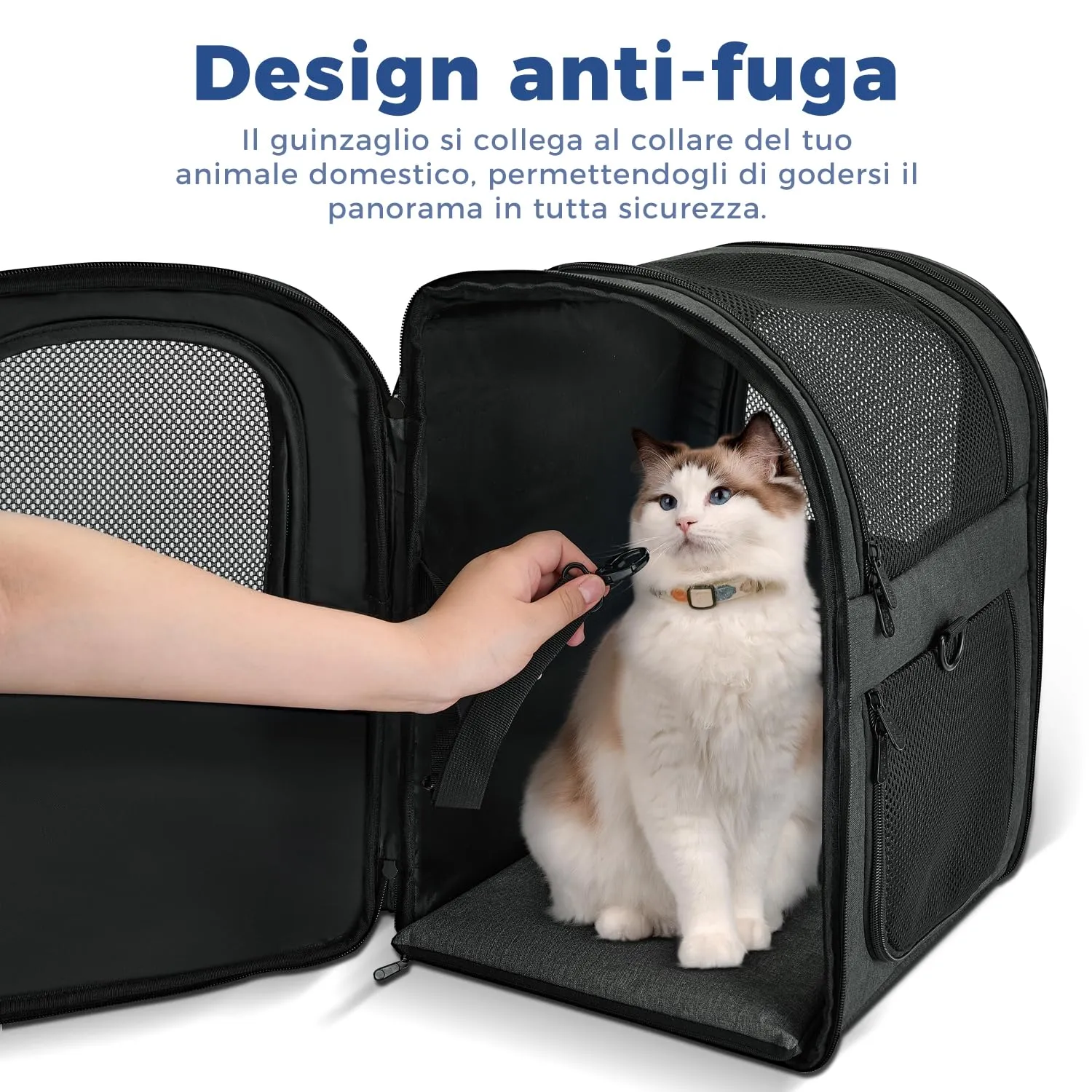 Apollo Walker Zaino per cani e gatti nero - immagine 3