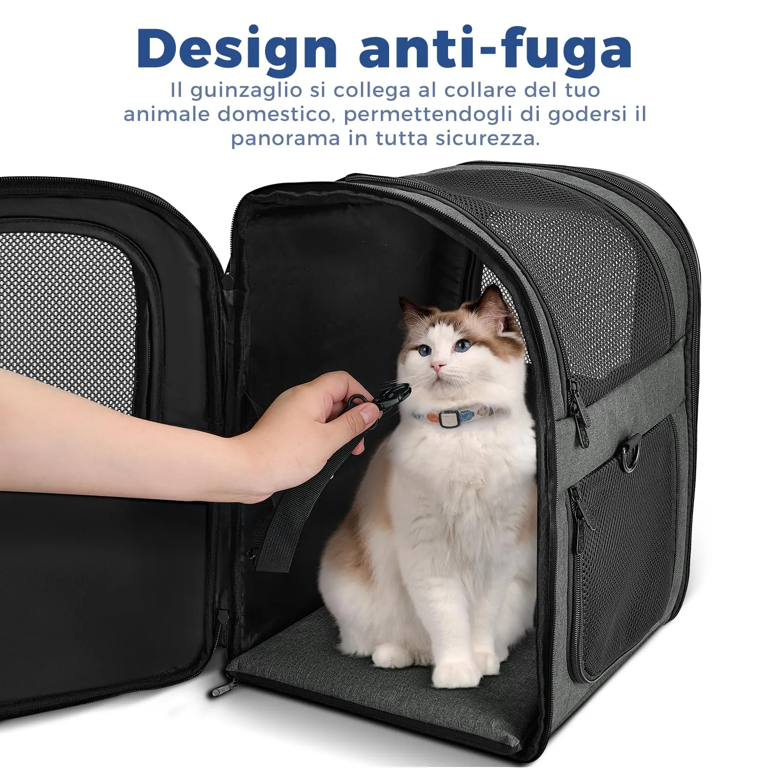 Apollo Walker Zaino per cani e gatti Grigio - immagine 3