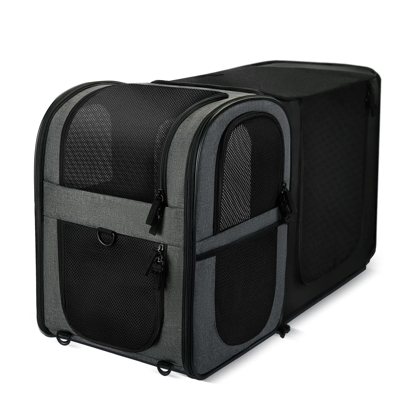 APOLLO WALKER zaino Per Cani e Gatti Per Animali di Taglia Grande/Piccola (2-15 kg) - Borsa Imbottita con Supporto per la Schiena,Zaino Porta Cane in reteTraspirante, per Escursionismo(Grigio esteso) - immagine 1