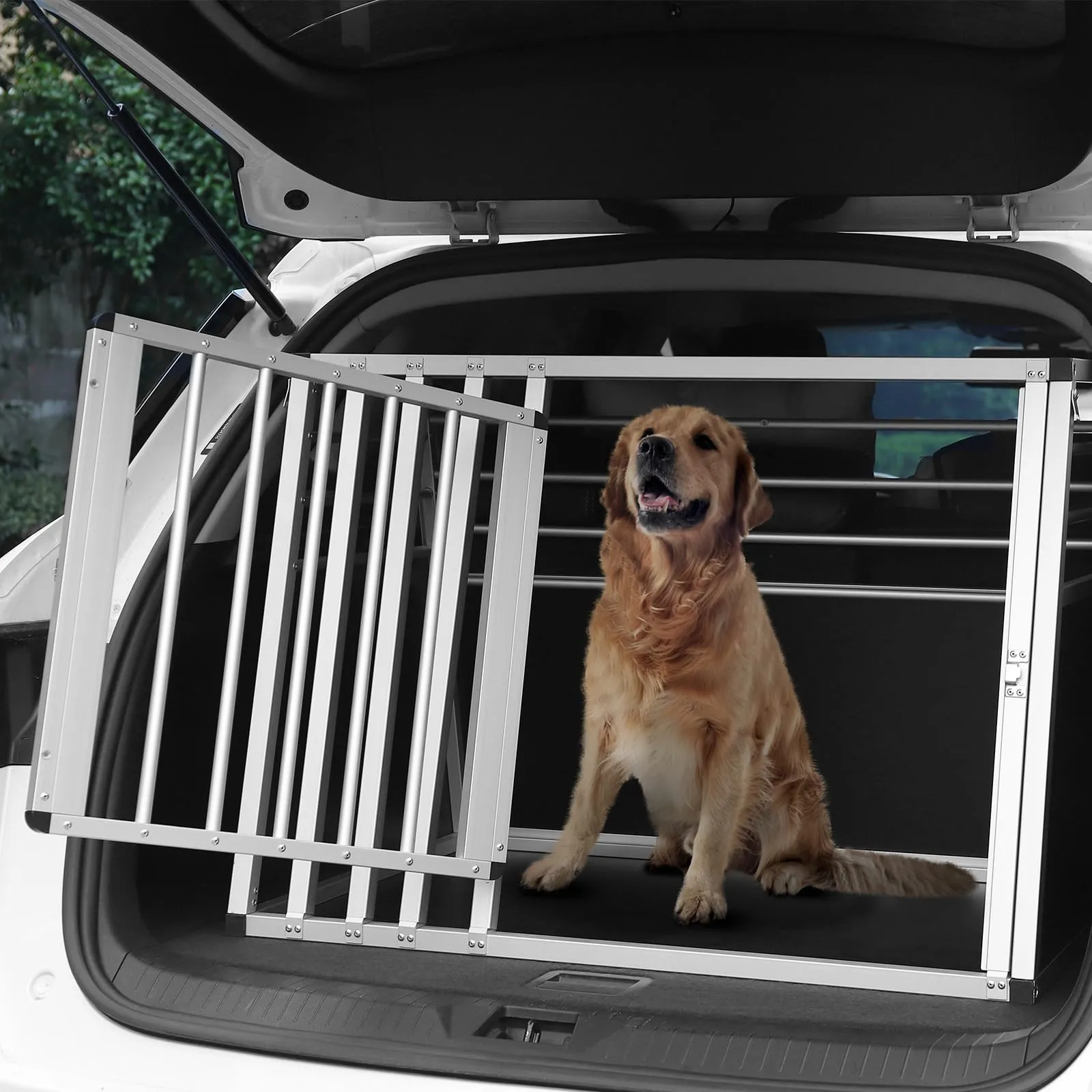 EUGAD Trasportino per Cani Auto, Kennel Cane Grande in Alluminio - immagine 2