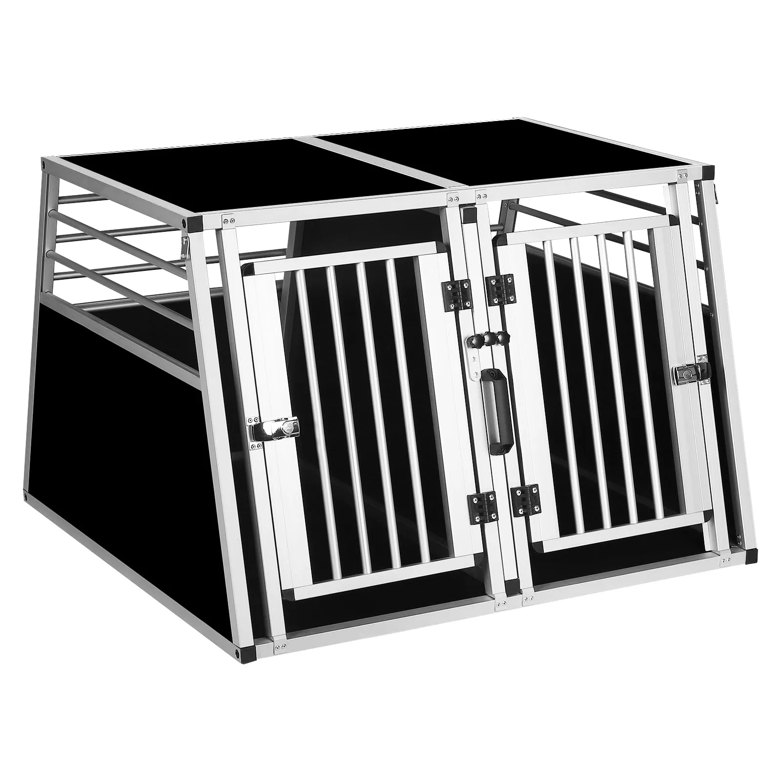 EUGAD Trasportino Doppio per Cani Auto, Kennel Cane Grande 97x92x66cm - immagine 1