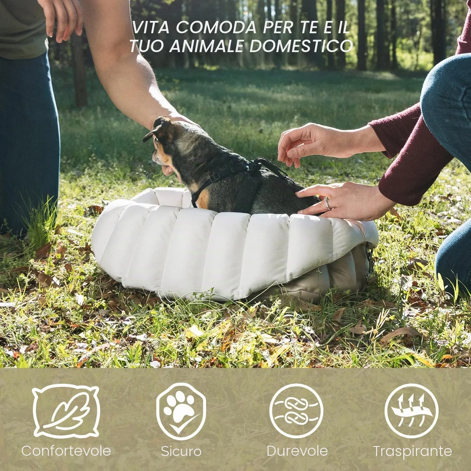 Cleva Home Seggiolino auto per cani di piccola taglia, trasportino da viaggio e lettino per animali domestici, sedile antiscivolo per cani fino a 4,5 kg, borsa alla moda per interni ed esterni - immagine 9