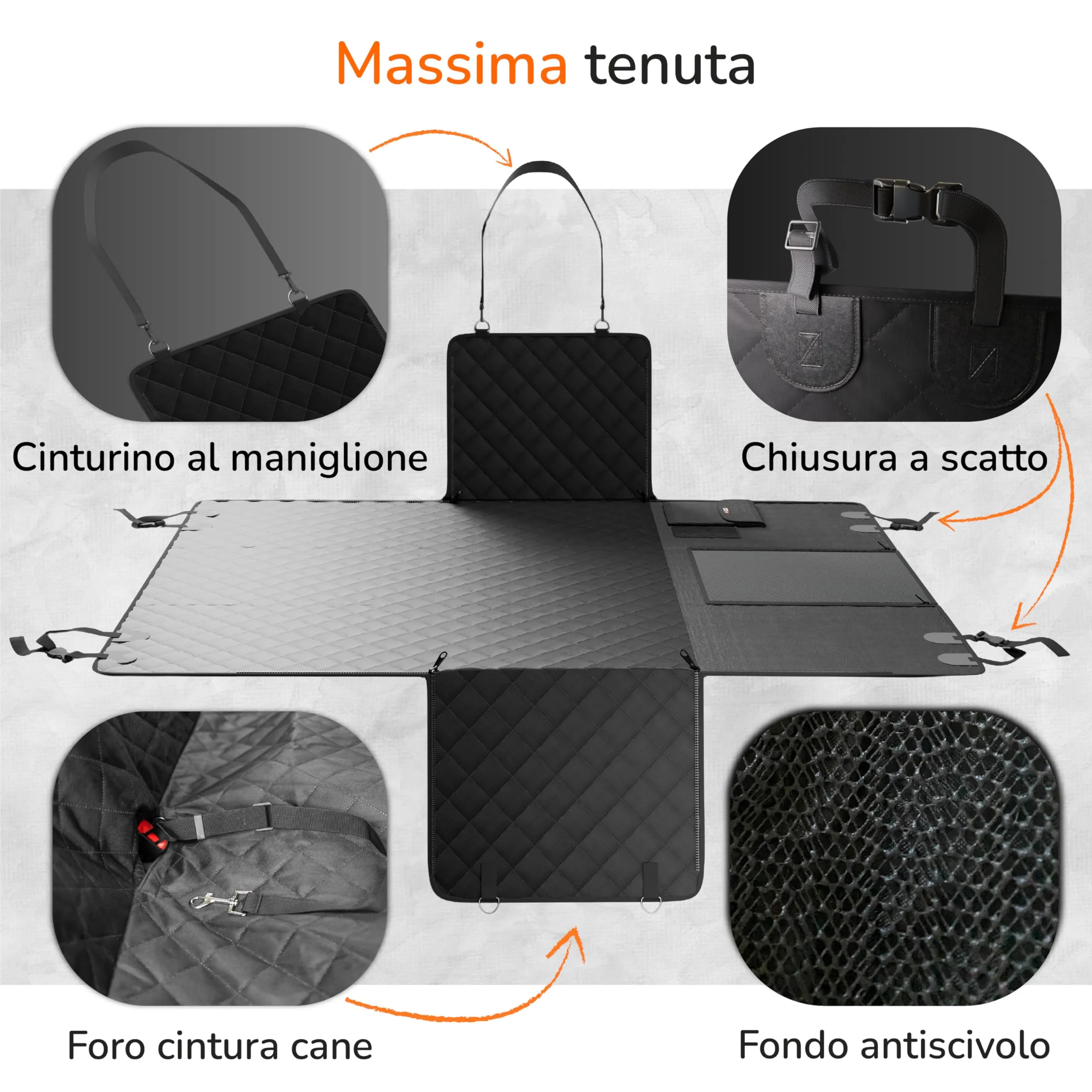 Upgrade4cars Coperta Auto per Cani Impermeabile & Imbottita Accessori - immagine 4