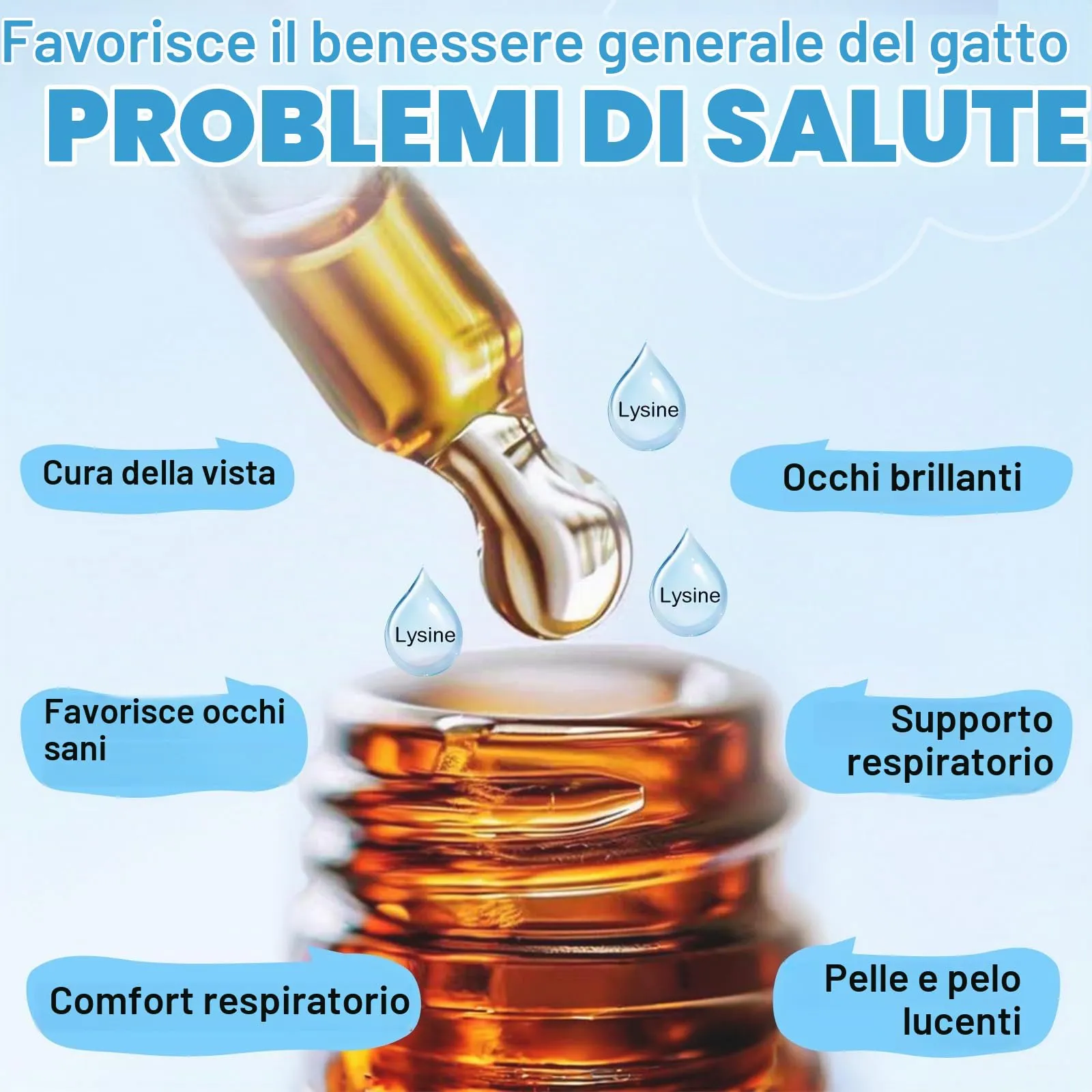 Gocce di L-Lisina per Gatti 60 ml – Supporto Naturale per la Salute degli Occhi e delle Vie Respiratorie | Gusto Pollo | Senza Cereali e Senza Glutine | Con Estratti di Erbe e Vitamine | Contro il - immagine 6