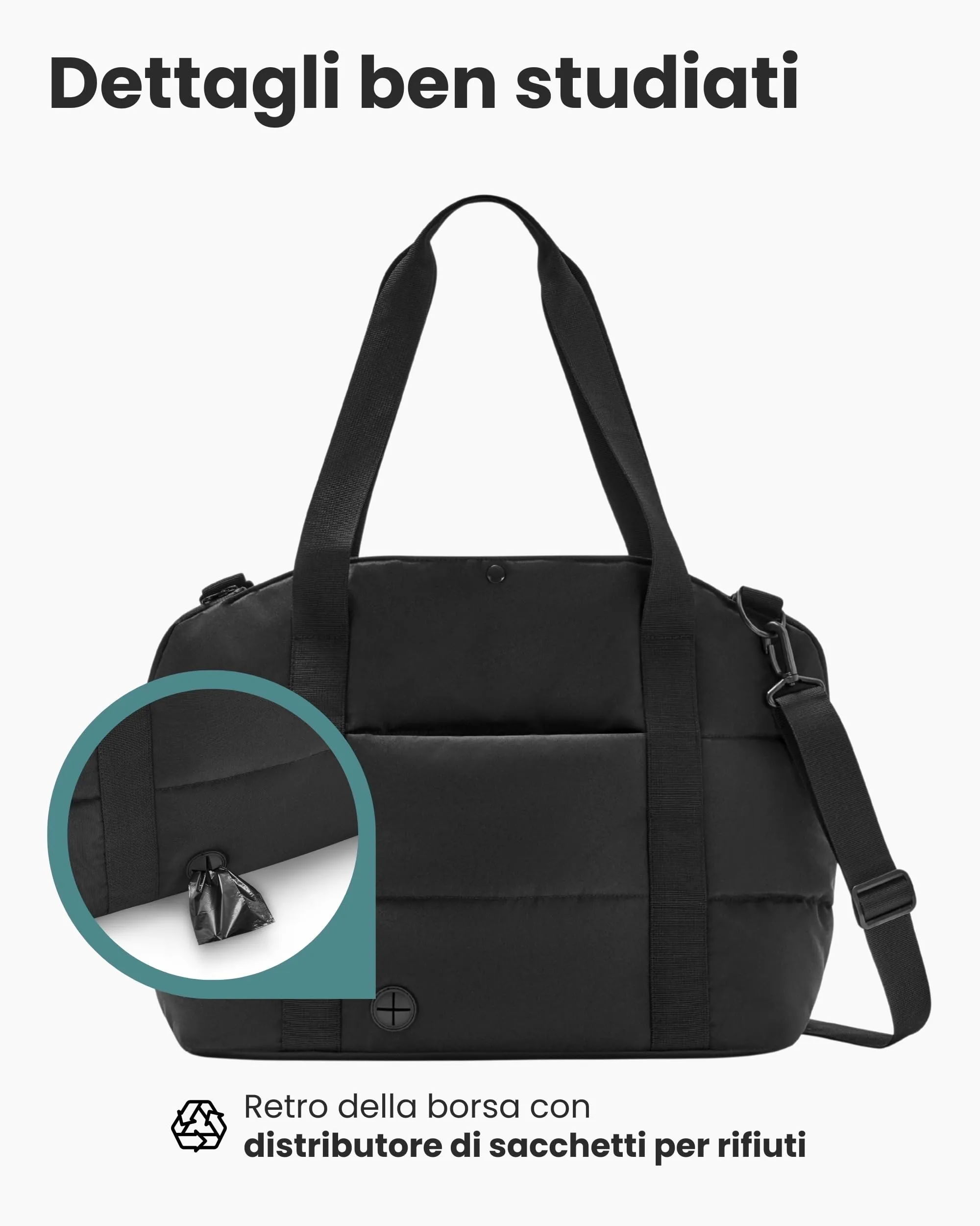 LARKSON Borsa per Cani Nero – Frida - immagine 4