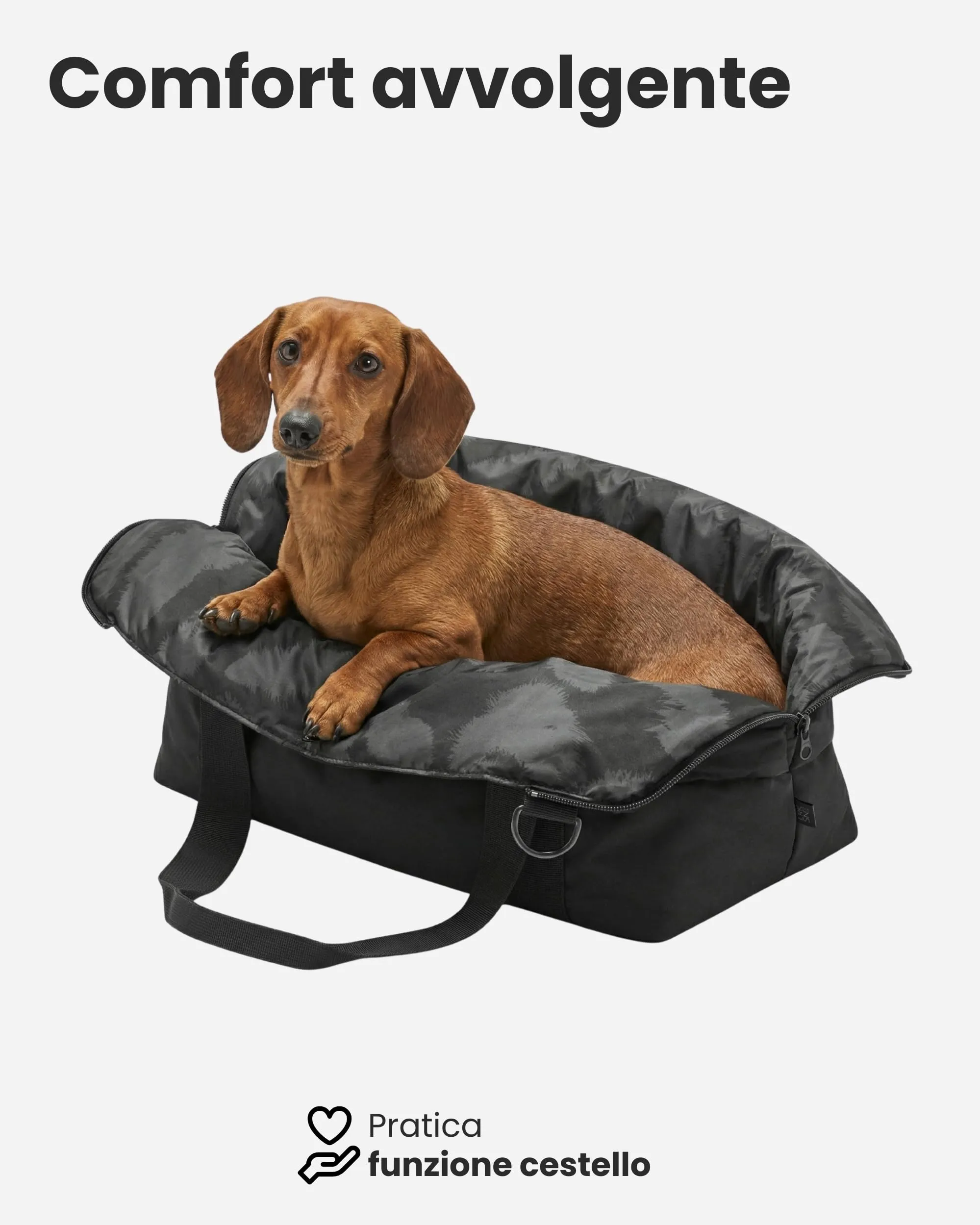 LARKSON Borsa per Cani Nero – Frida - immagine 5