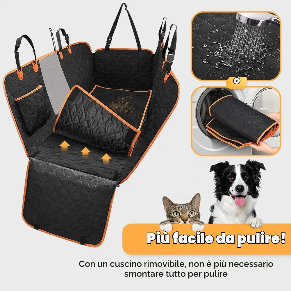 KYG Coprisedile Auto per Cani con Telo Extra Rmovibile Telo Auto per Cani Impermeabile e Resistente Telo Cane Auto Sedili Posteriori con Finestra in Rete, Facile da Pulire, Antiscivolo e Antigraffio - immagine 2