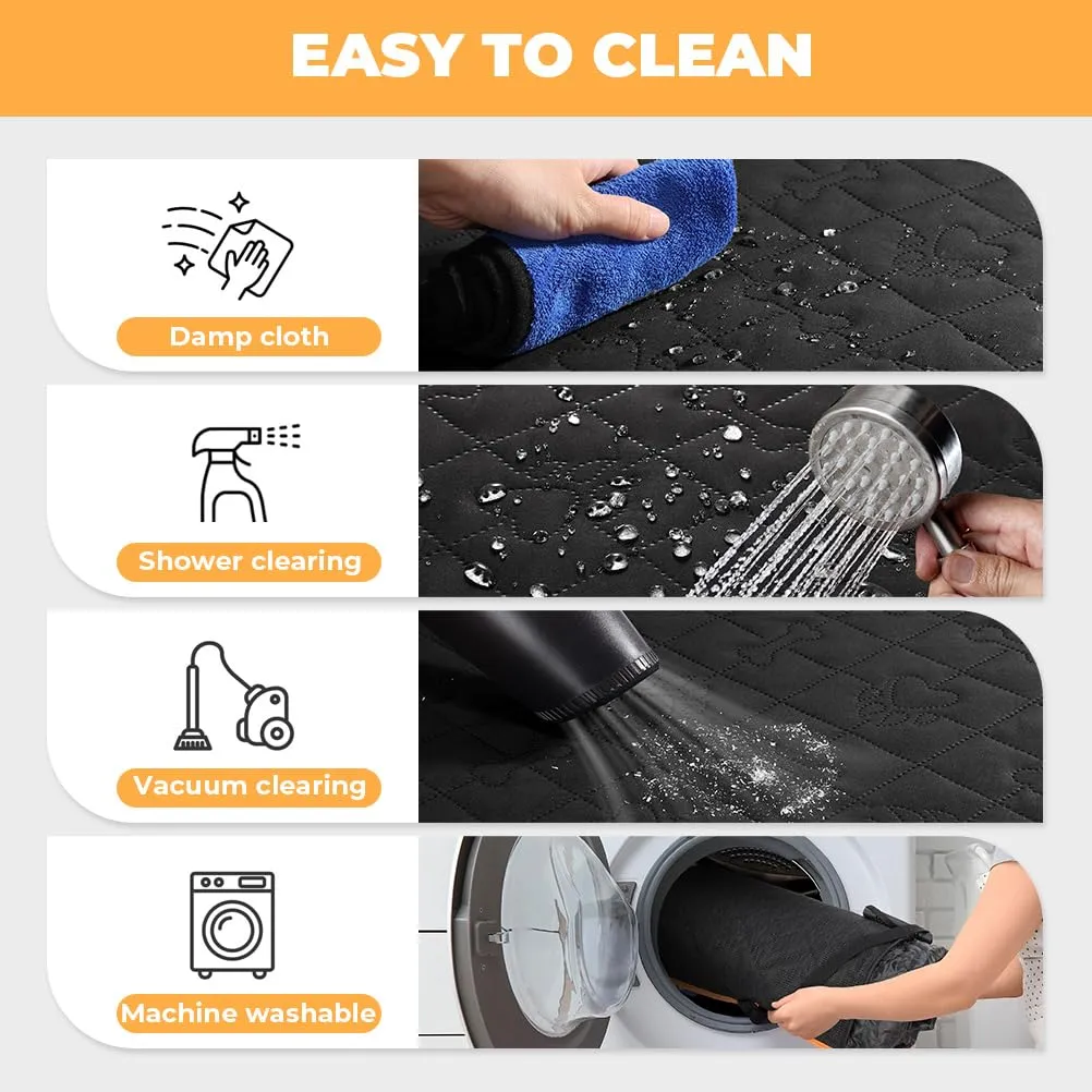 KYG Coprisedile Auto per Cani con Telo Extra Rmovibile Telo Auto per Cani Impermeabile e Resistente Telo Cane Auto Sedili Posteriori con Finestra in Rete, Facile da Pulire, Antiscivolo e Antigraffio - immagine 7