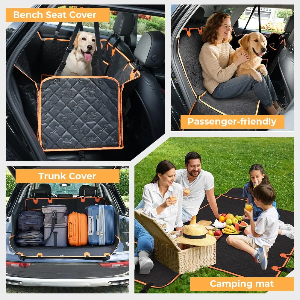 KYG Coprisedile Auto per Cani con Telo Extra Rmovibile Telo Auto per Cani Impermeabile e Resistente Telo Cane Auto Sedili Posteriori con Finestra in Rete, Facile da Pulire, Antiscivolo e Antigraffio - immagine 9