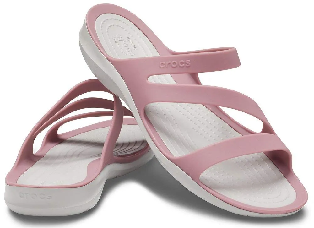 Crocs Women's Swiftwater W Flat Sandal, Cassis Pearl White, 33/34 EU - immagine 3