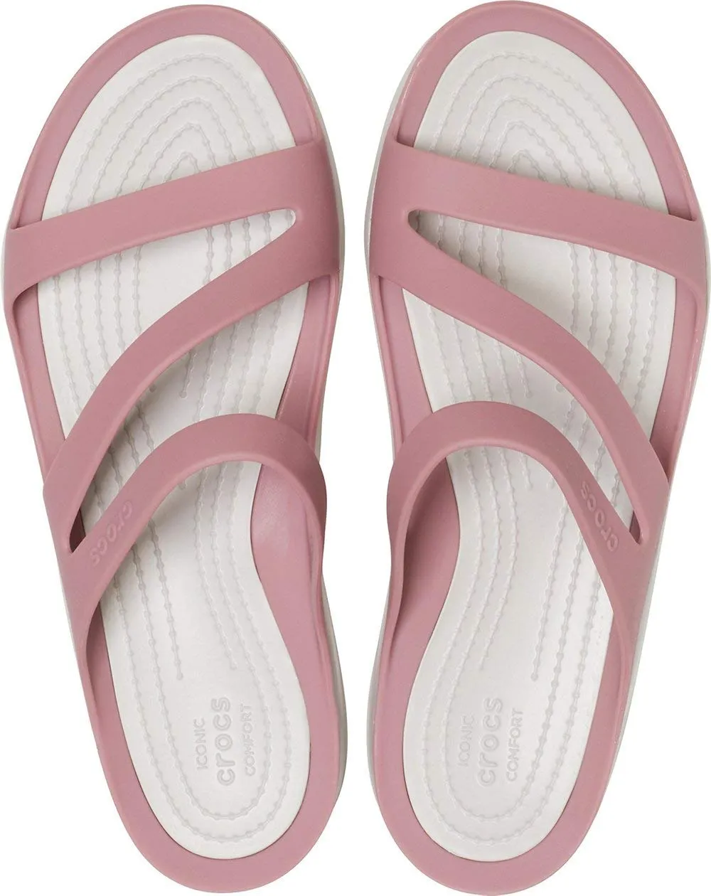 Crocs Women's Swiftwater W Flat Sandal, Cassis Pearl White, 33/34 EU - immagine 4