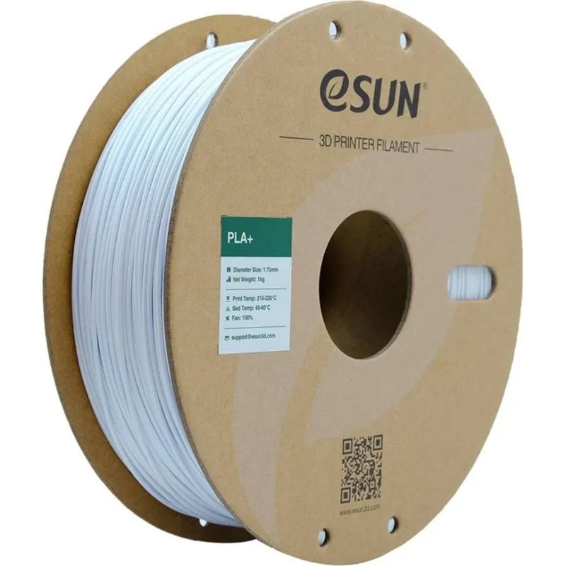 Filamento PLA+ eSUN PLA+175C-W1P1 Bianco 1,75 mm Bobina Alta Tenacità - immagine 1