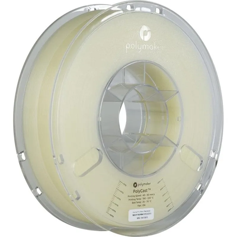 Filamento Castable Polymaker PJ03001 Natural 1,75 mm 750g Clean Burnout - immagine 1