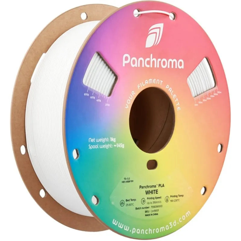 Filamento PLA Polymaker Panchroma CA19001 Bianco 1,75 mm Alta Velocità - immagine 1