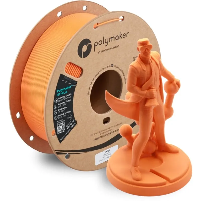 Filamento PLA-HT Polymaker PA17009 Arancione 1,75 mm Alta Stabilità Termica - immagine 1