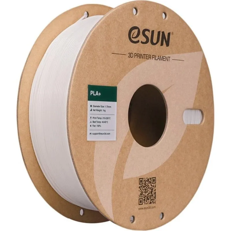 Filamento PLA+ eSUN PLA+175W1P1 Bianco 1,75 mm Resistente Facile Stampa - immagine 1