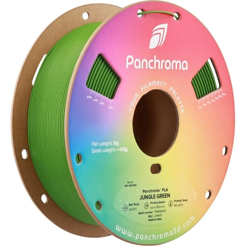 Filamento PLA Polymaker Panchroma CA19013 Verde 1,75 mm Alta Velocità Facile Stampa - immagine 1