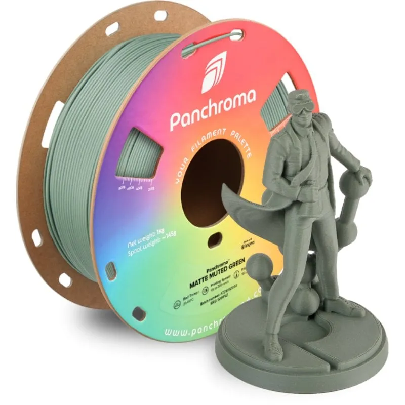 Filamento PLA Polymaker Panchroma Matte Verde 1,75 mm Superficie Opaca Alta Adesione - immagine 1