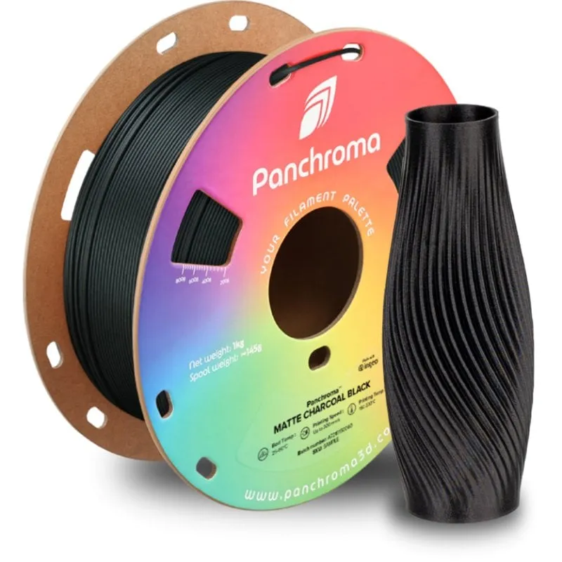 Filamento PLA Polymaker Panchroma Matte Nero 1,75 mm Superficie Opaca - immagine 1