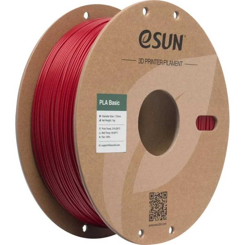 Filamento PLA Basic eSUN PLA-Basic175O-FR1P1 Rosso 1,75 mm Refill Alta Velocità - immagine 1