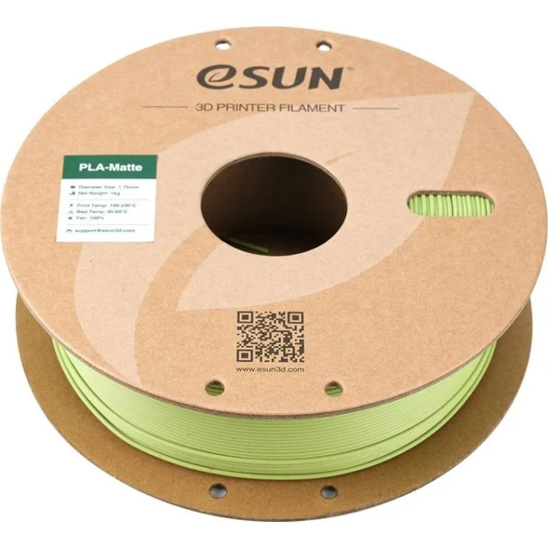 Filamento PLA eSUN PLA-Matte PLA-MT175O-MC1P1 Verde 1,75 mm Matt Facile Stampa - immagine 1