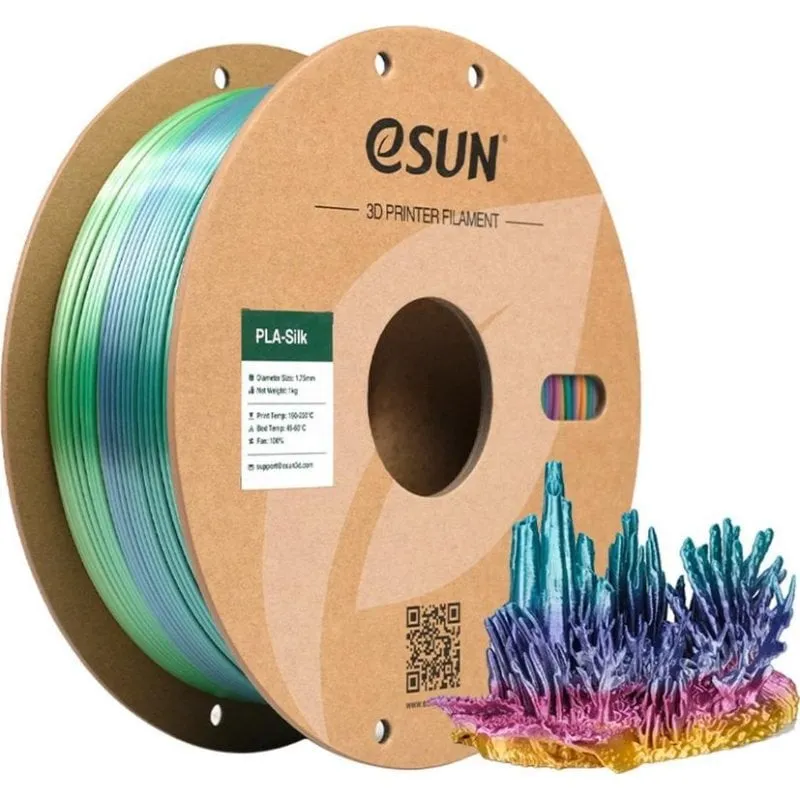 Filamento PLA eSUN PLA-SKRB175O-CA1P1 Multicolor 1,75 mm Effetto Seta Arcobaleno - immagine 1