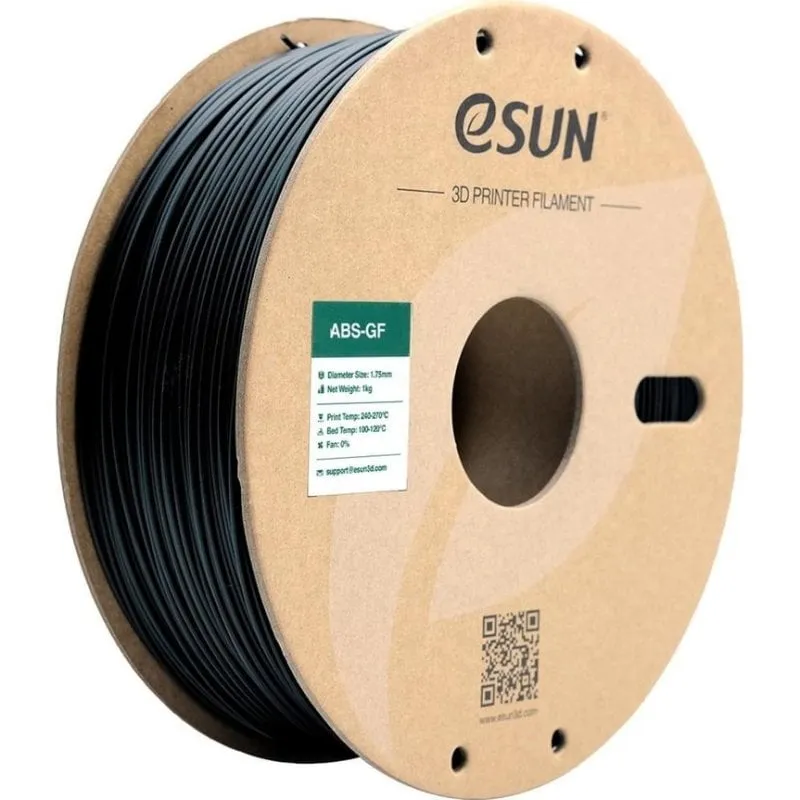Filamento ABS-GF eSUN ABS-GF175B1TZ1 Nero 1,75 mm Rinforzato Vetro Matt - immagine 1