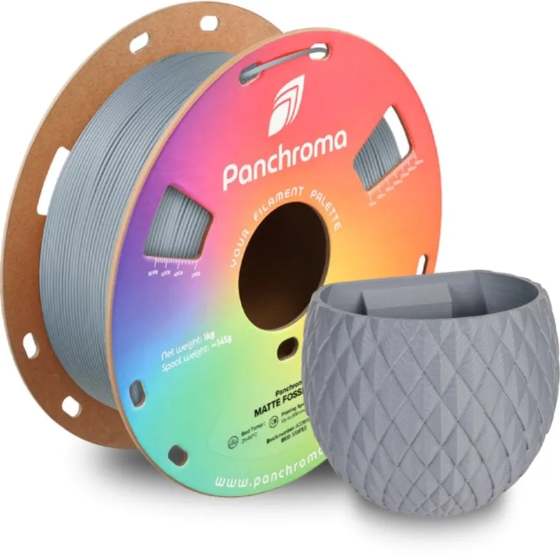Filamento PLA Polymaker Panchroma Matte Grigio Argento 1,75 mm Facile Adesione - immagine 1