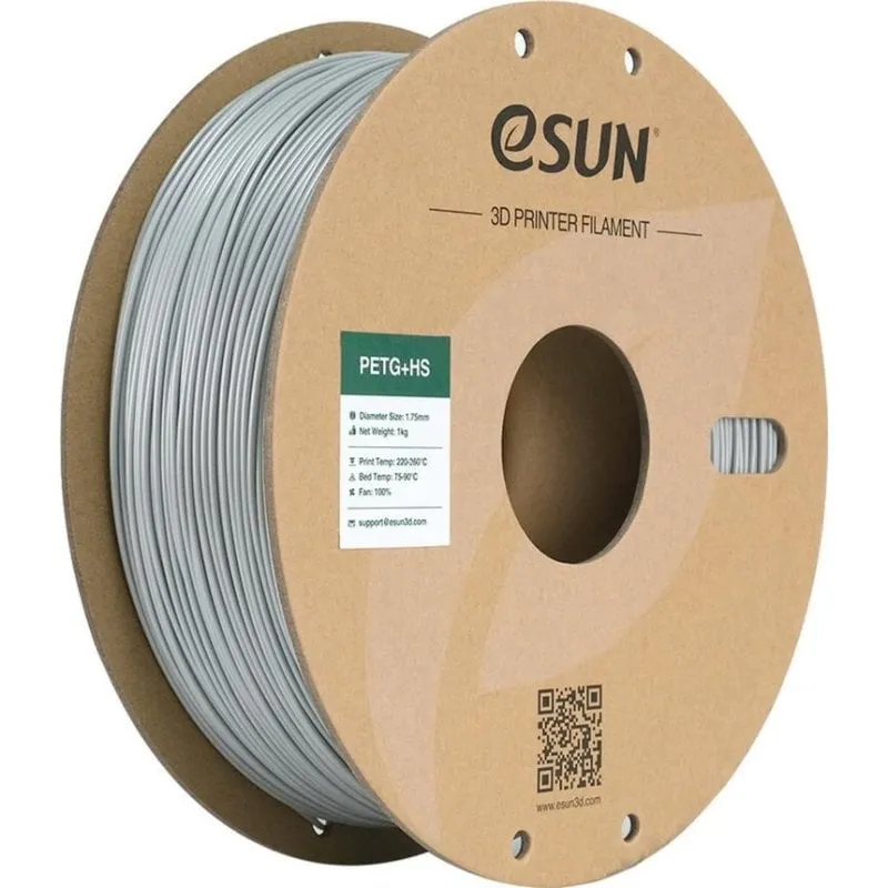 Filamento PETG eSUN PETG+HS175S1P1 Grigio Argento 1,75 mm Alta Velocita Resistente - immagine 1