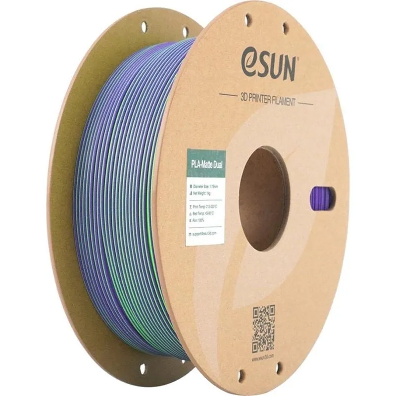 Filamento PLA eSUN PLA-Matte Dual Multicolore 1,75 mm Superficie Opaca Bicolore - immagine 1