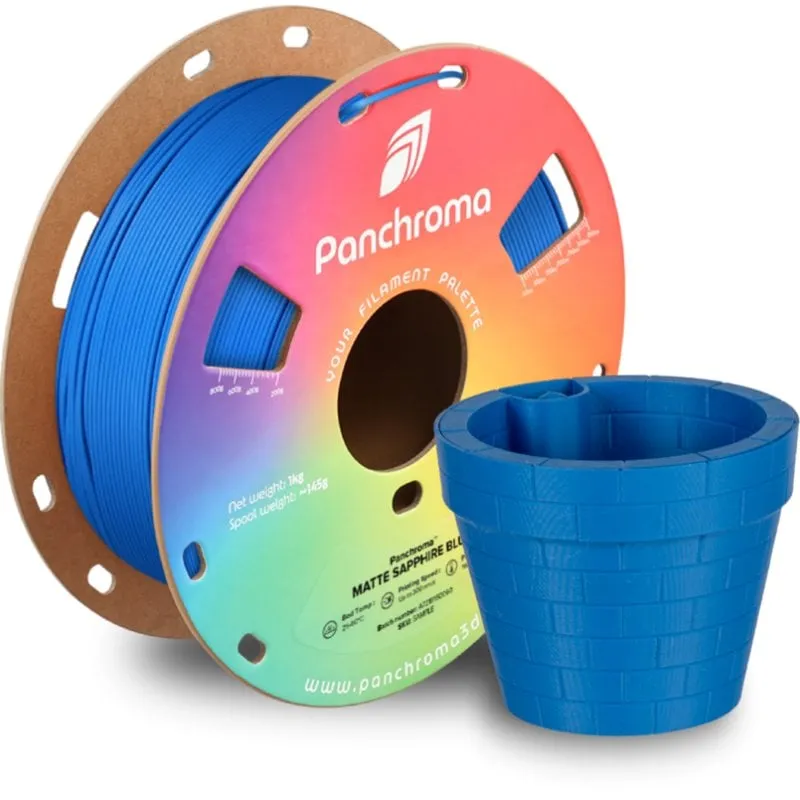 Filamento PLA Polymaker Panchroma Matte Blue 1,75 mm Superficie opaca Stampa facile - immagine 1