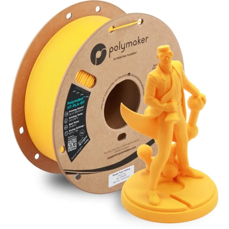 Filamento PLA Polymaker HT-PLA-GF PA18006 Giallo 1,75 mm Resistenza 150 °C Alta Velocità - immagine 1
