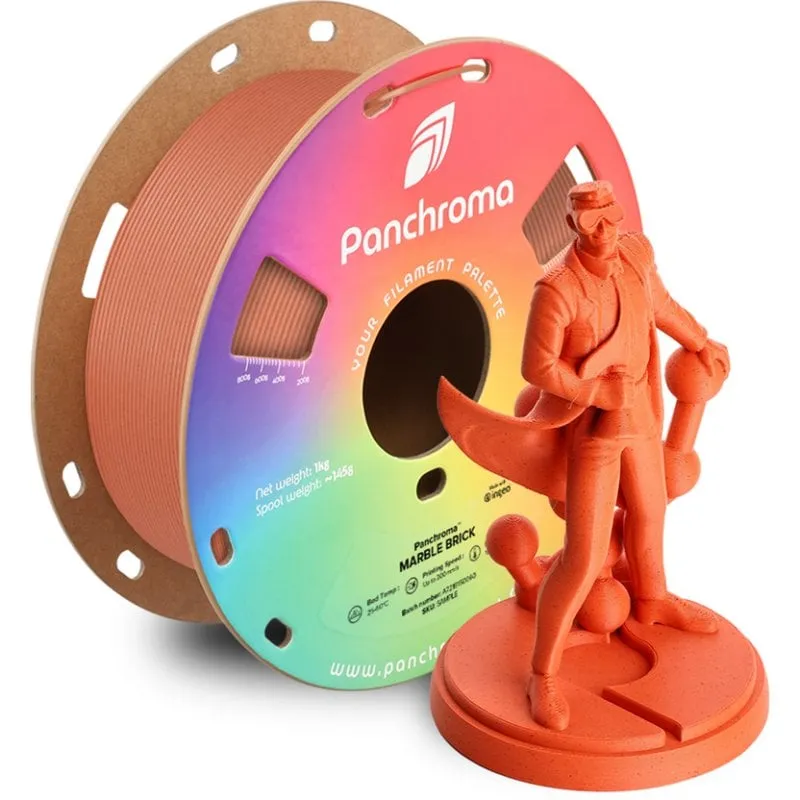 Filamento PLA Polymaker Panchroma Marble Arancione Pietra 1,75 mm Adesione Facile - immagine 1