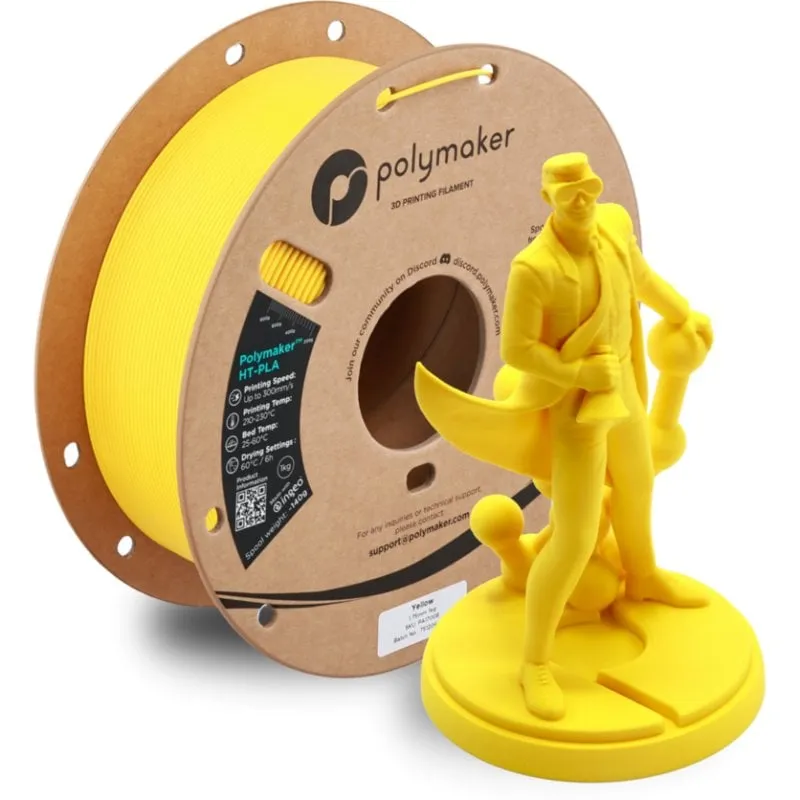Filamento PLA-HT Polymaker PA17008 Giallo 1,75 mm Alta Stabilità Termica - immagine 1