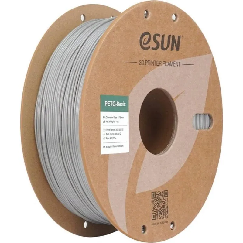 Filamento PETG eSUN PETG-Basic175S1P1 Grigio Argento 1,75 mm Alta Resistenza - immagine 1